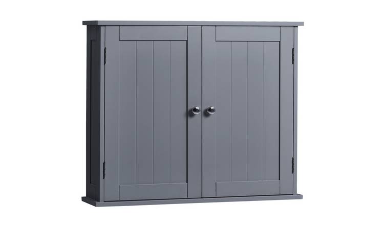 Bath Vida Priano 2 Door Wall Cabinet - Grey