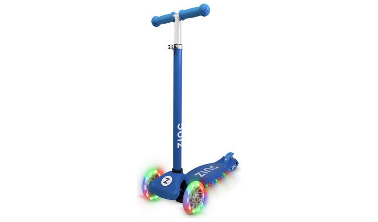 Zinc T-Motion Kids Light Up 3 Wheel Scooter - Blue 