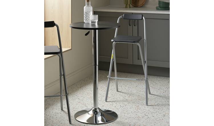 Argos Home Gas Lift Bar 2 Seater Dining Table - Black