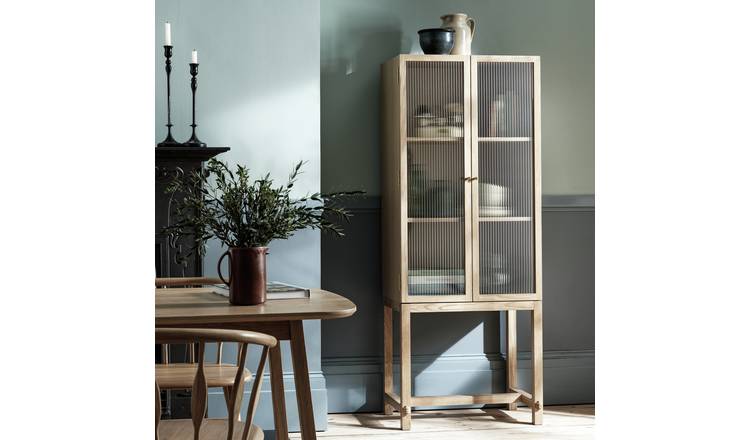 Habitat x Morris & Co. Canterbury Oak Veneer Display Cabinet