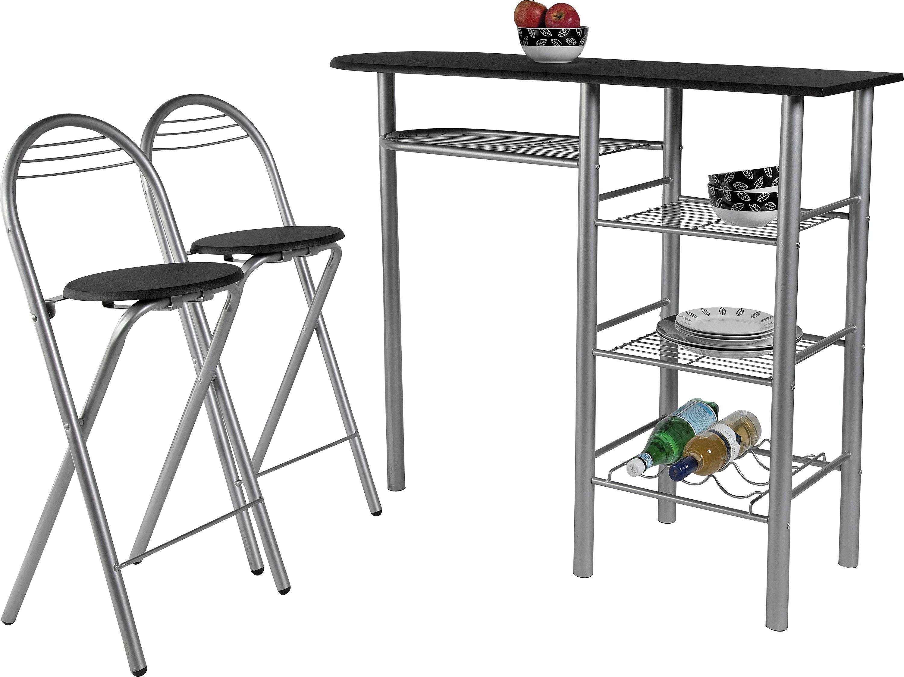 Argos Home Amelia Breakfast Bar & 2 Chairs - Black (6002284) | Argos