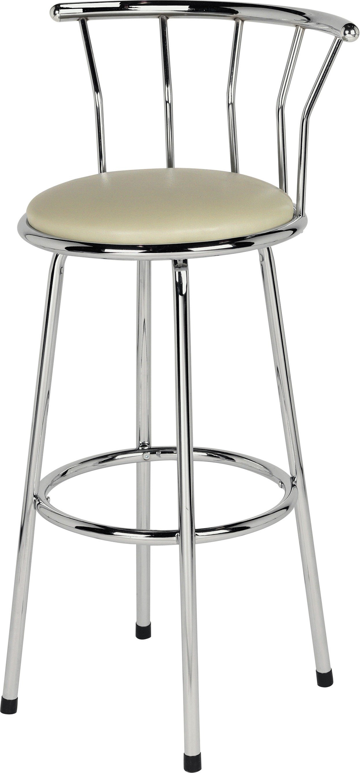 Argos Home Gemini Leather Effect Bar Stool - Cream