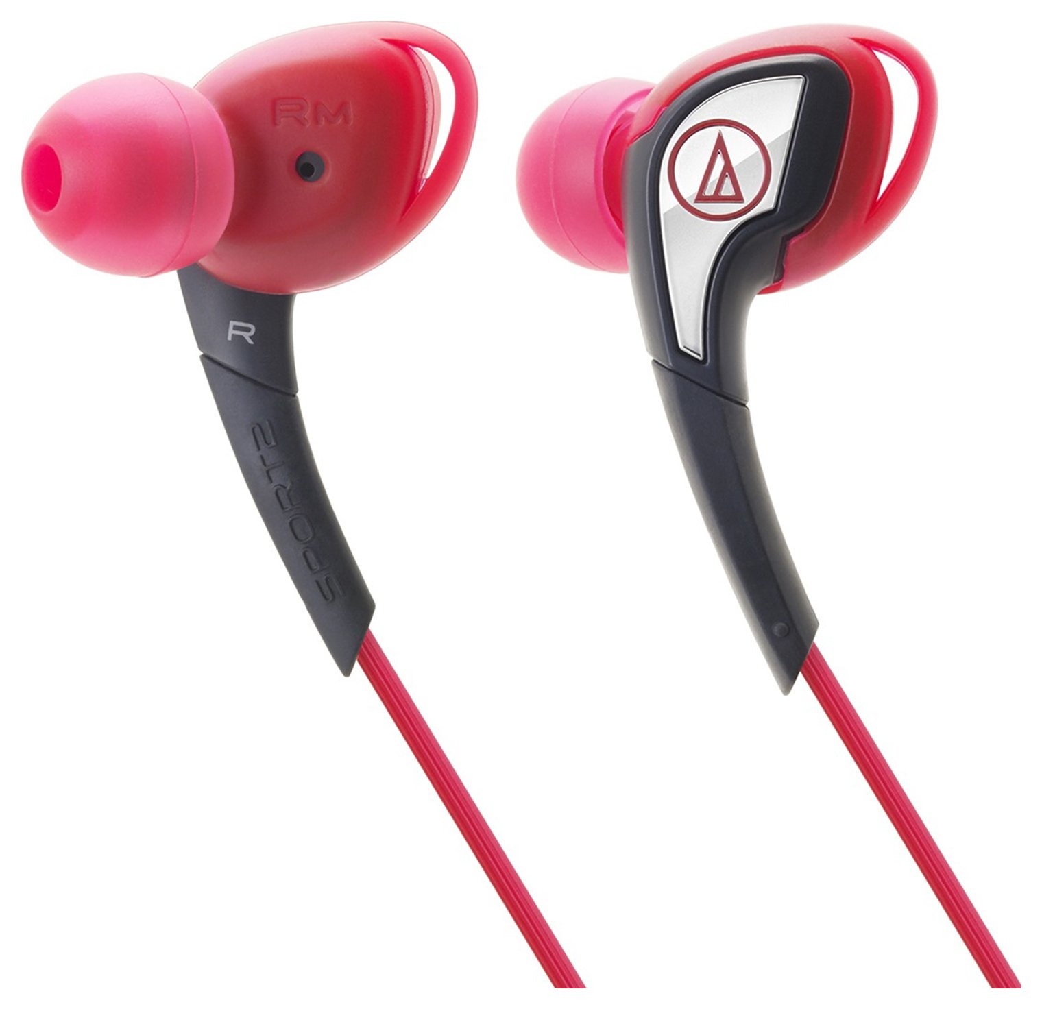 Audio Technica SonicSport ATHSPORT2 In-Ear Headphones - Red