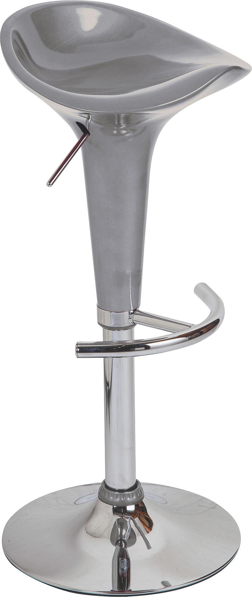 Argos Home Gas Lift Bar Stool - Silver