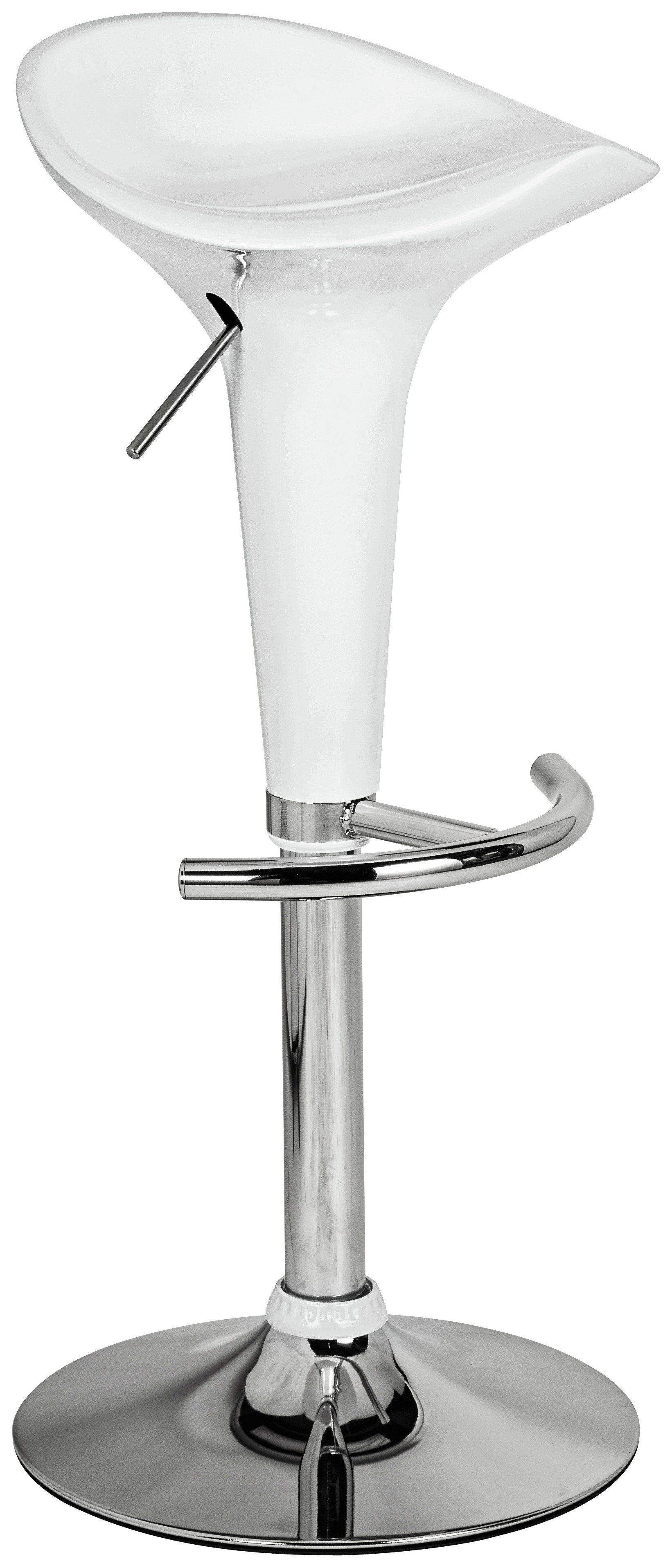 Argos Home Gas Lift Bar Stool - Super White