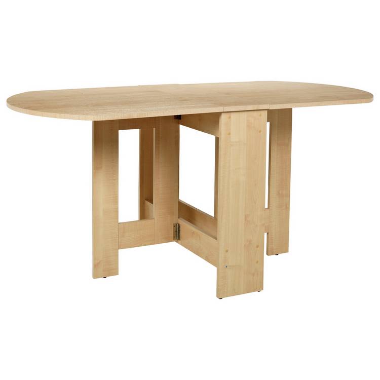 Argos Home Folding 4 - 6 Seater Table - Light Oak Effect 0