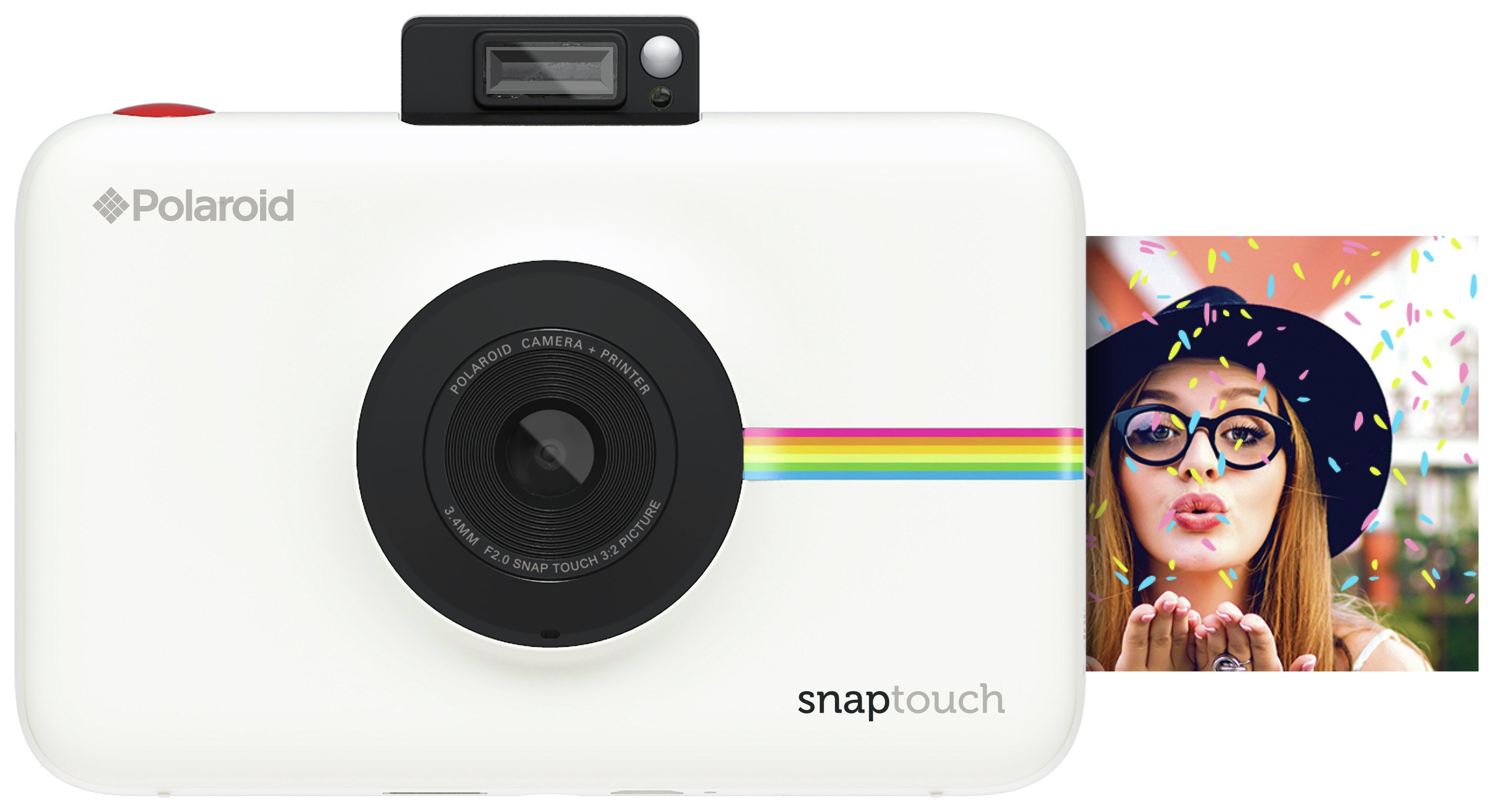 Polaroid Snap Touch Instant Print Camera LCD Screen - White