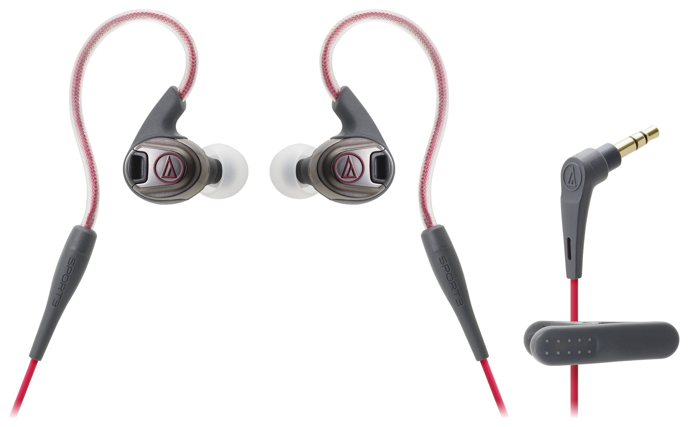 Audio Technica SonicSport ATHSPORT3 In-Ear Headphones - Red