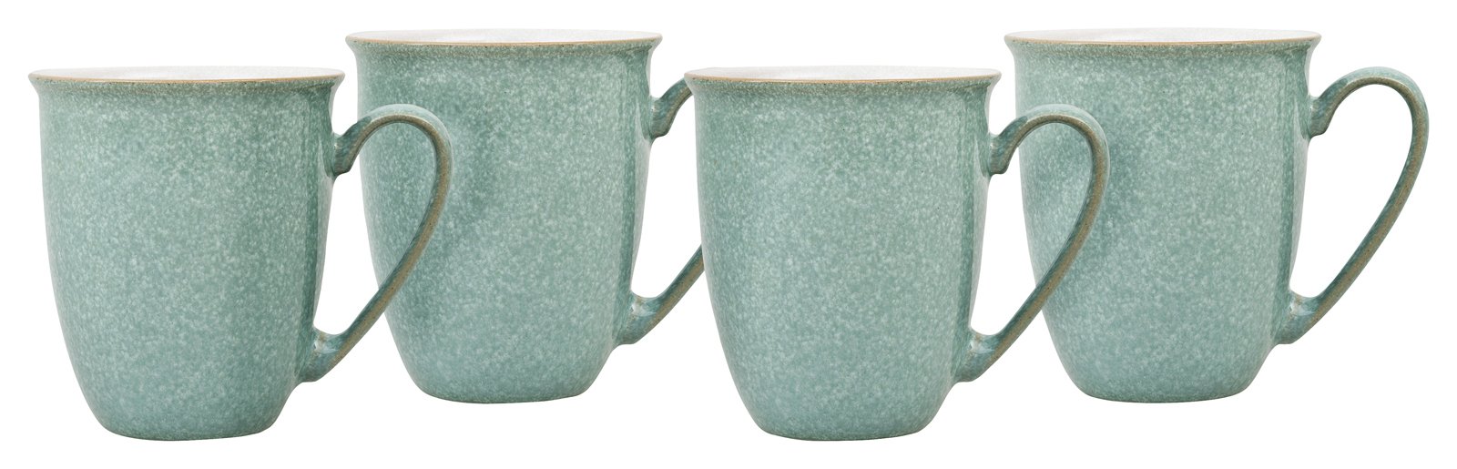 Denby Elements Set of 4 Ceramic Coffee Mugs - Green