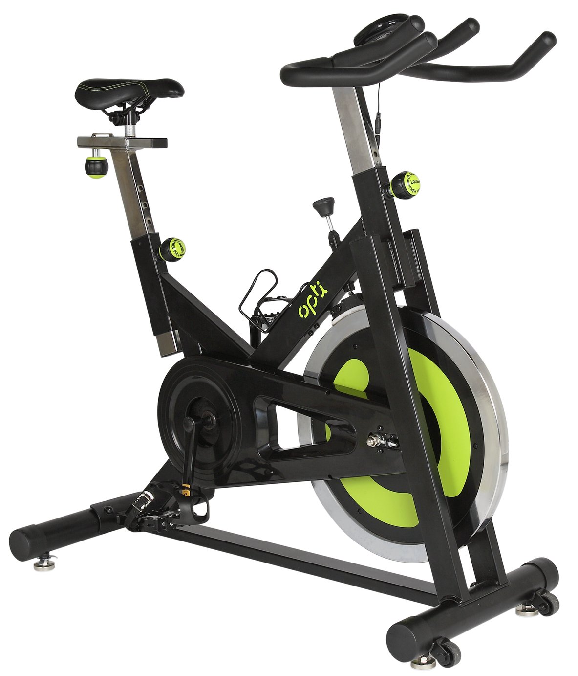 opti manual resistance adjustable upright exercise bike