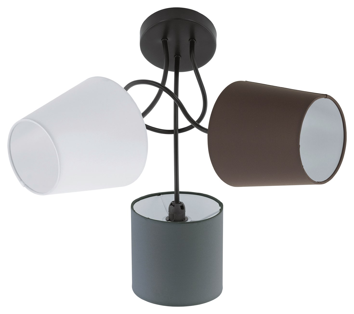 Eglo Almeida 3 Ceiling Lights with Fabric Shade