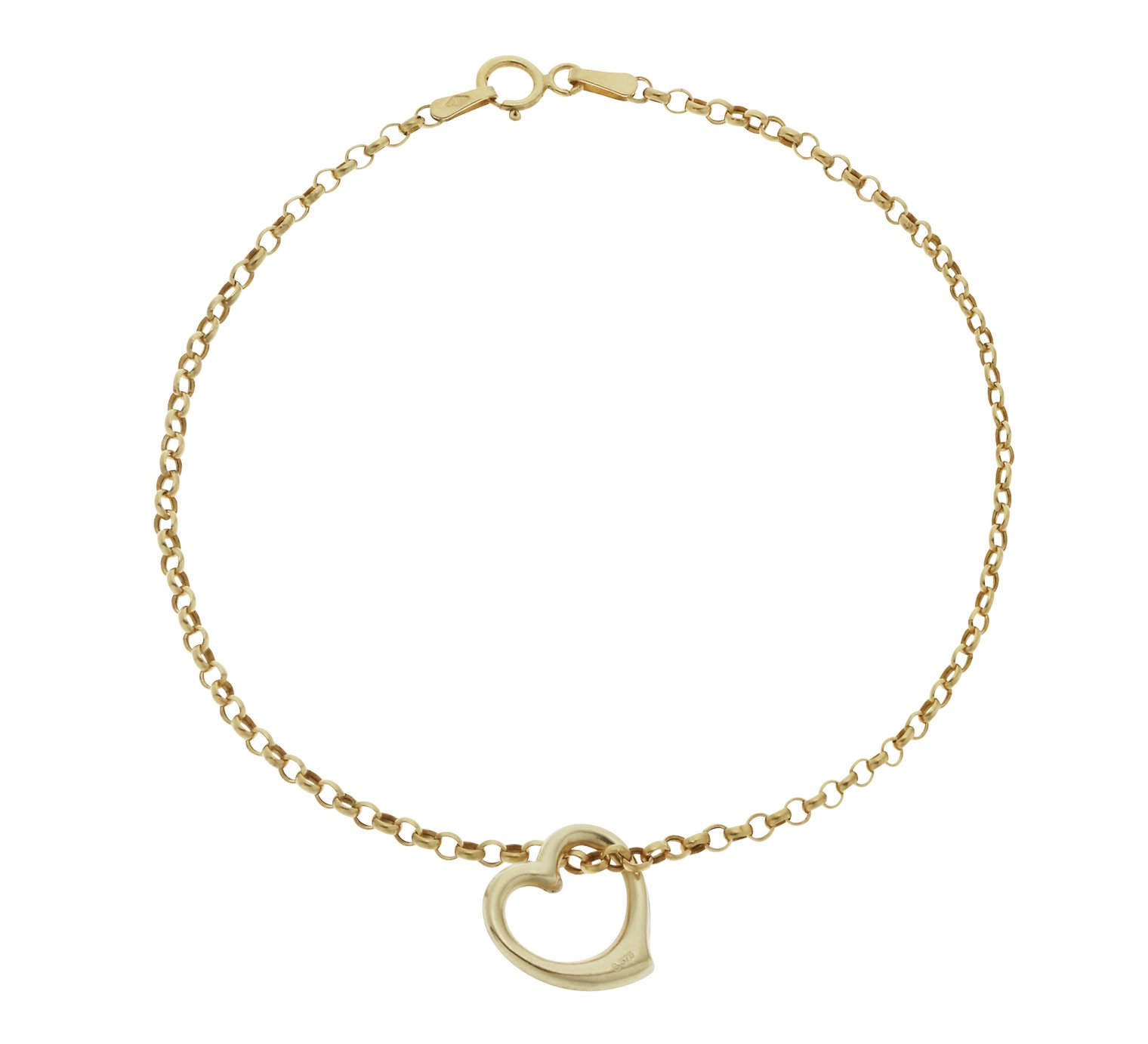 Revere 9ct Yellow Gold Floating Heart Bracelet Review