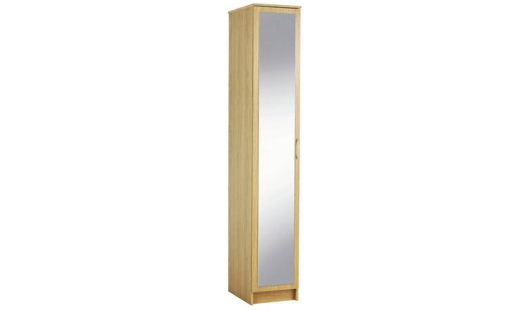 Buy Argos Home Cheval Single Mirrored Wardrobe Oak Effect