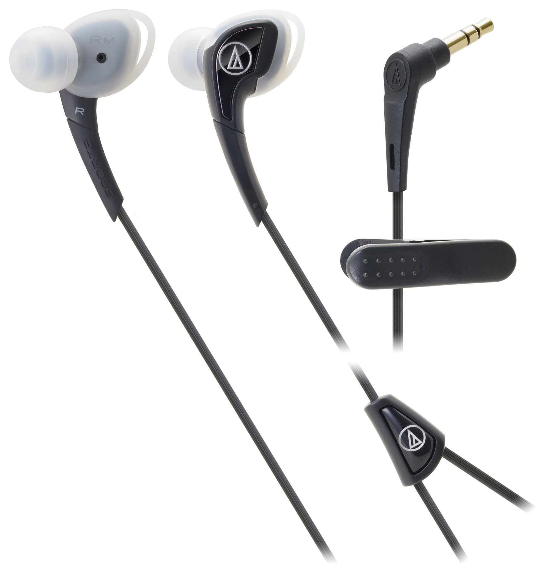 Audio Technica SonicSport ATHSPORT2 In-Ear Headphones -Black