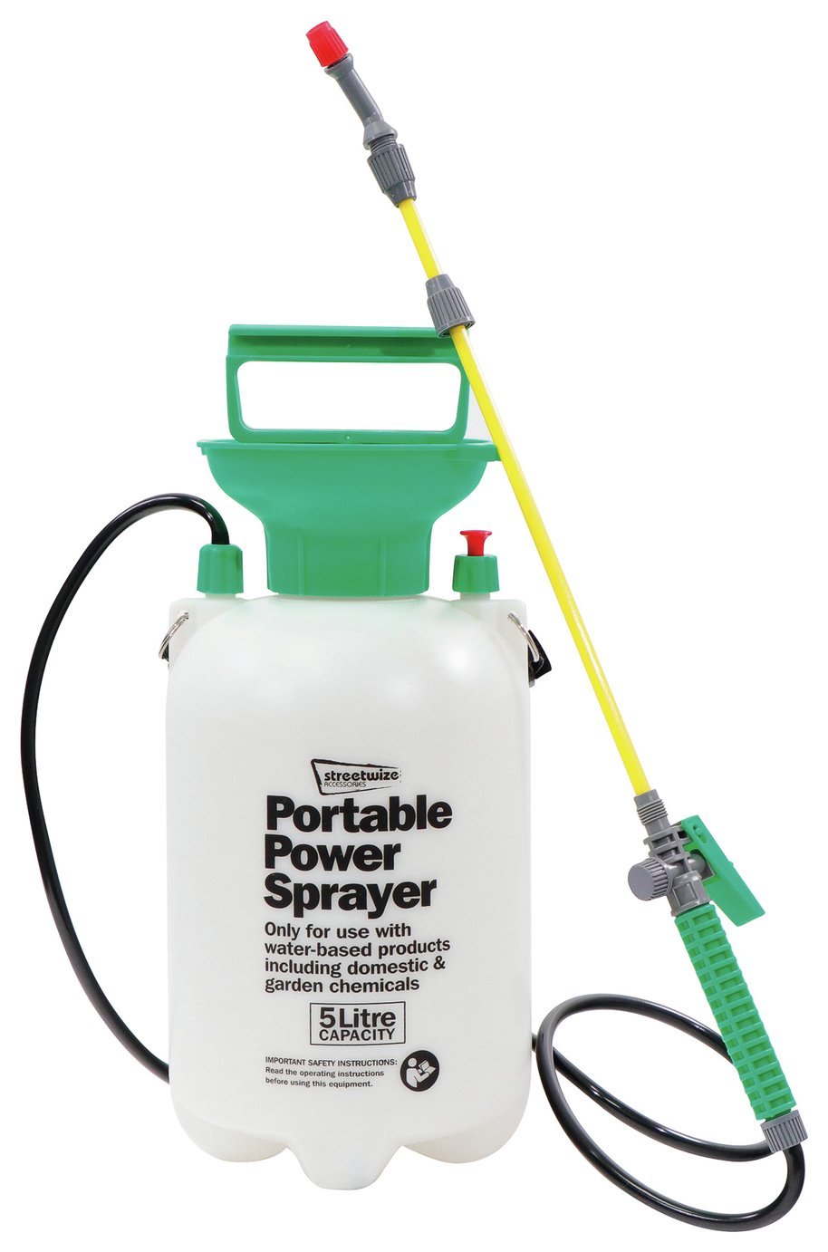 Streetwize 5L Portable Power Sprayer With Adjustable Nozzle