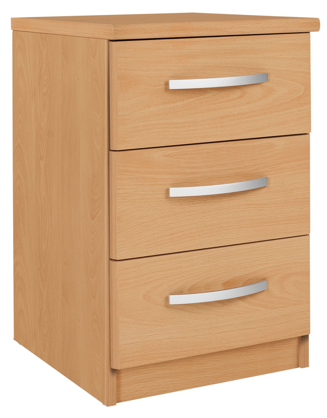 Argos Home Hallingford 3 Drawer Bedside Chest - Beech Effect