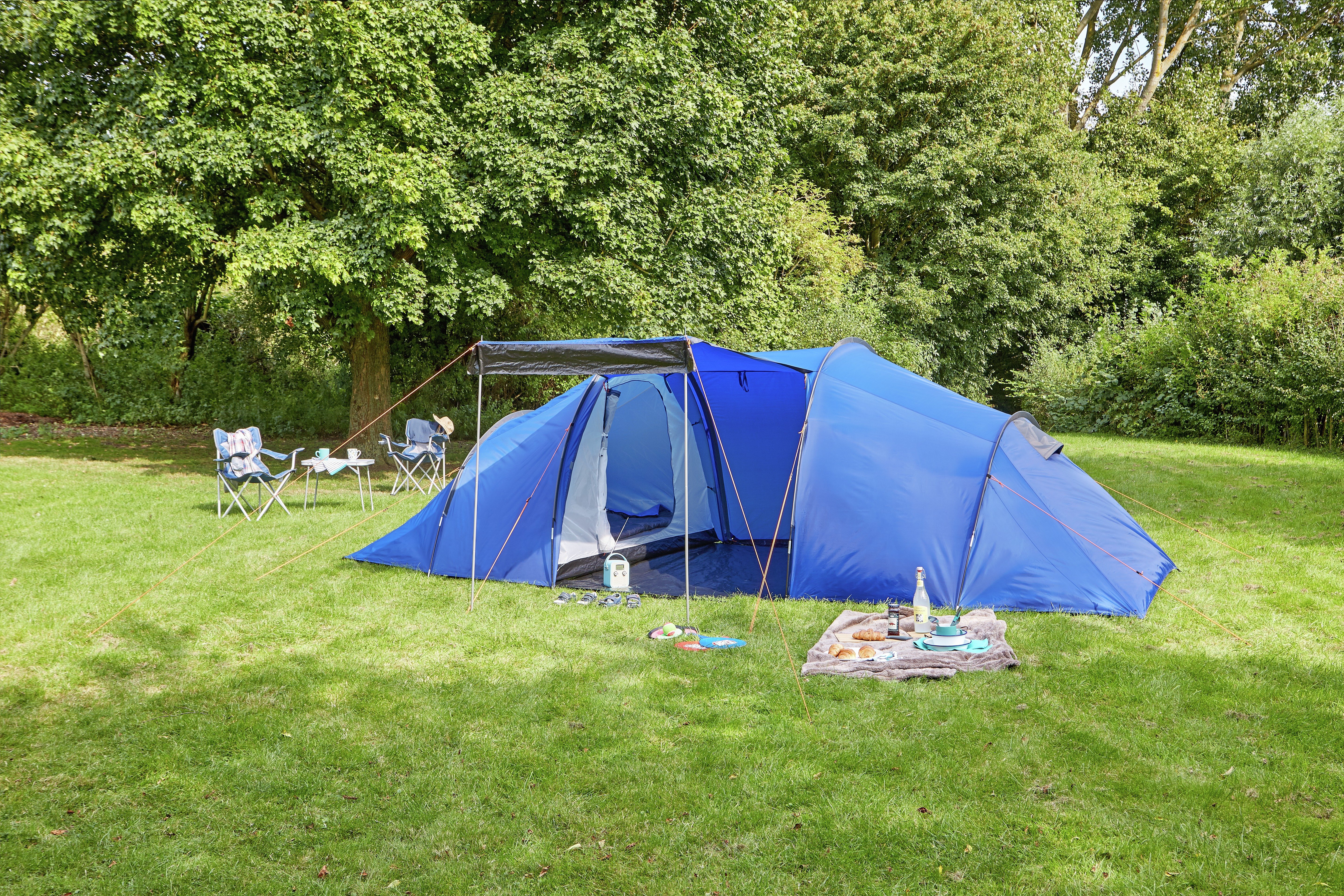 Details About Proaction 6 Man 2 Room Tent Separate Rooms For Privacy And A Central Foyer Area