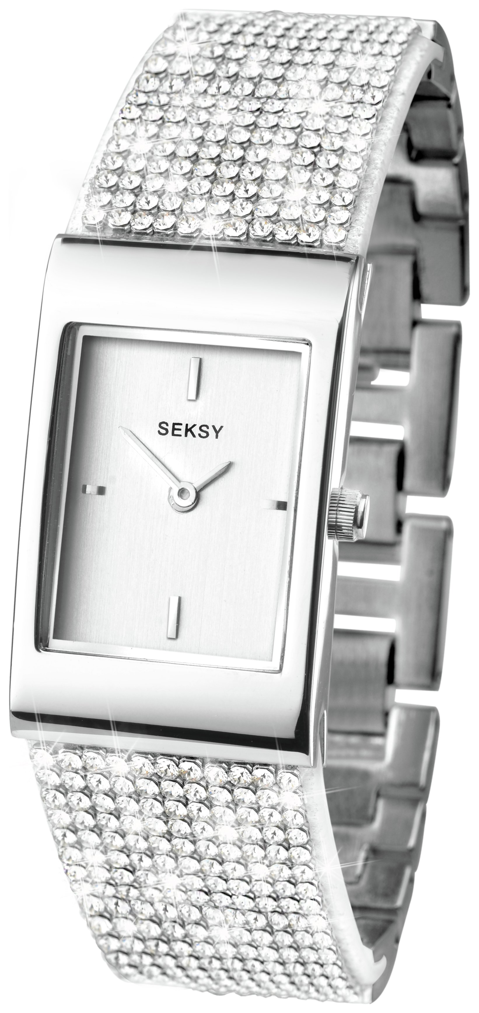 Seksy Ladies' Stone Set Rectangle Bracelet Watch review