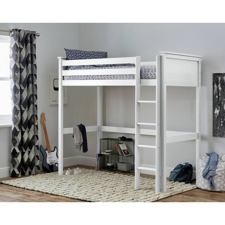 Habitat Brooklyn High Sleeper Bed Frame - White 0