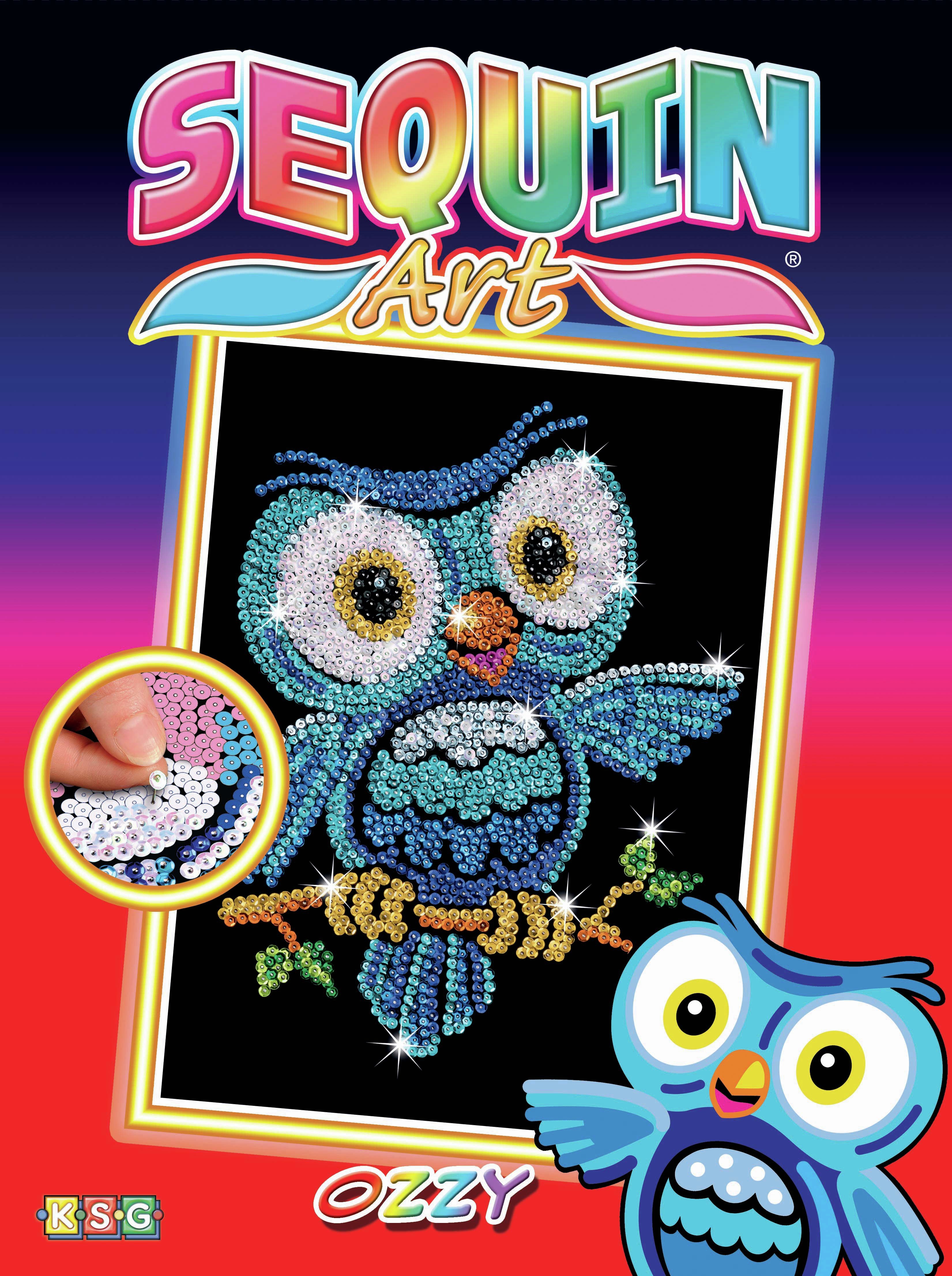 Sequin Art Ozzy Owl