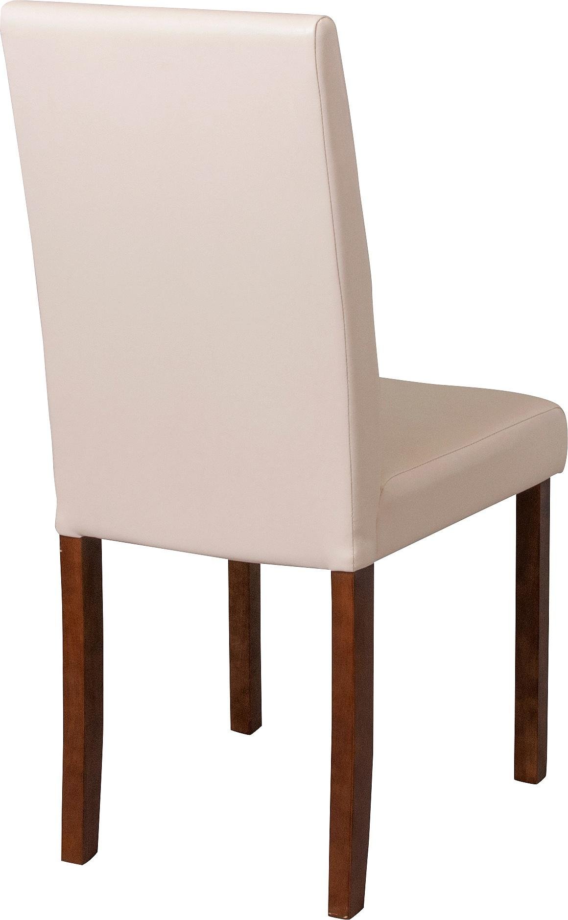 Argos Home Pair of Leather Effect Chairs - Cream Reviews