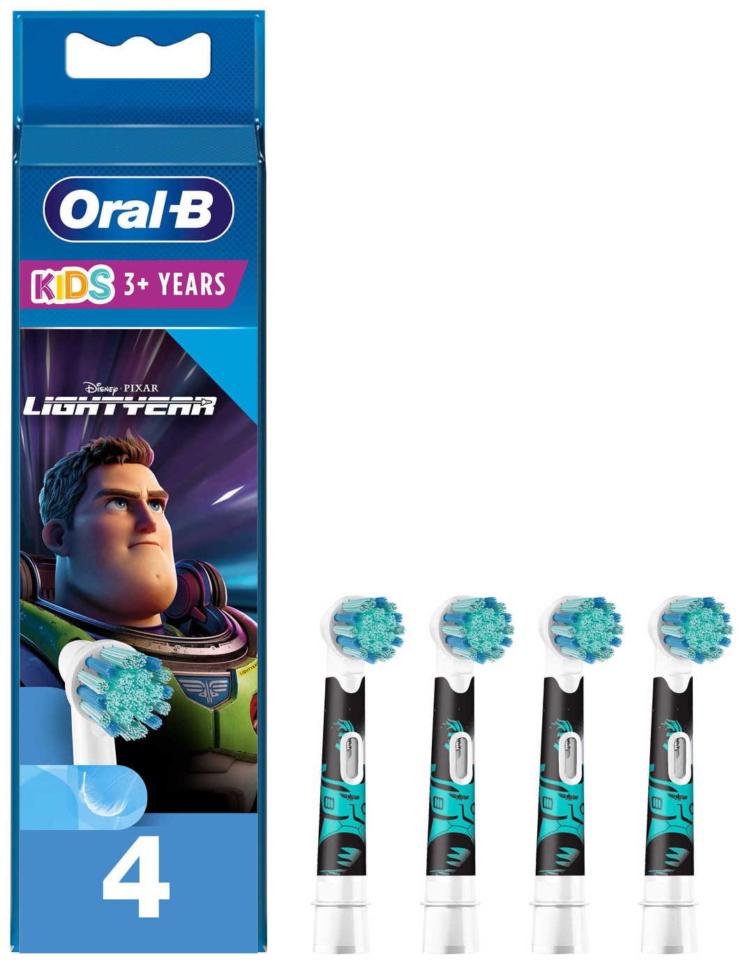 Oral-B Lightyear Kids Electric Toothbrush Heads - 4 Pack