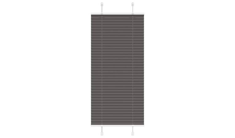 Walplus Polyester Pleated Blind - Black - 60 x 150 cm