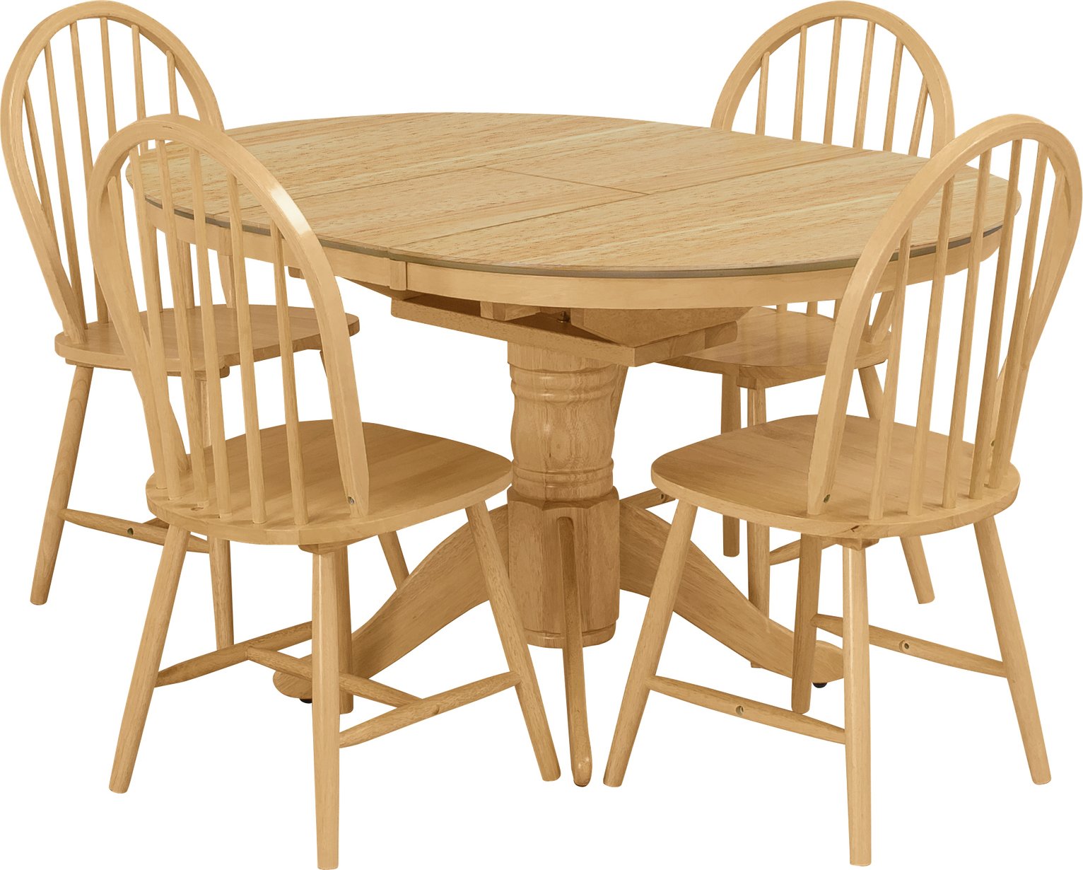 Argos Home Kentucky Solid Wood Extending Table & 4 Chairs