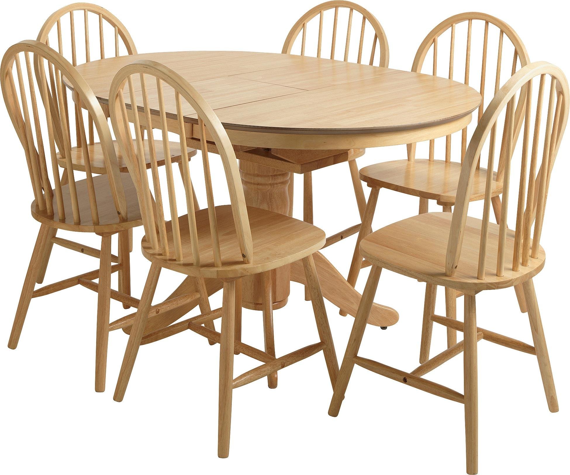 Argos Home Kentucky Solid Wood Extending Table & 6 Chairs