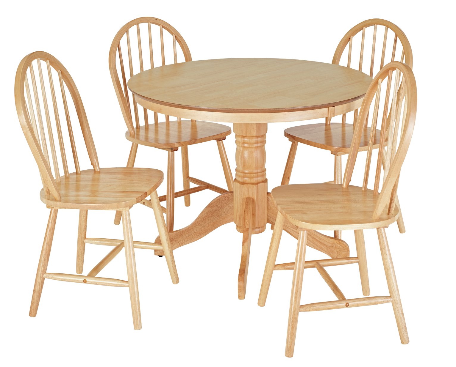 Argos Home Kentucky Solid Wood Dining Table & 4 Chairs