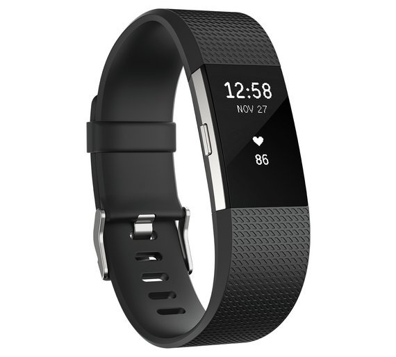 Fitbit Charge 2 HR + Fitness Small Wristband - Black