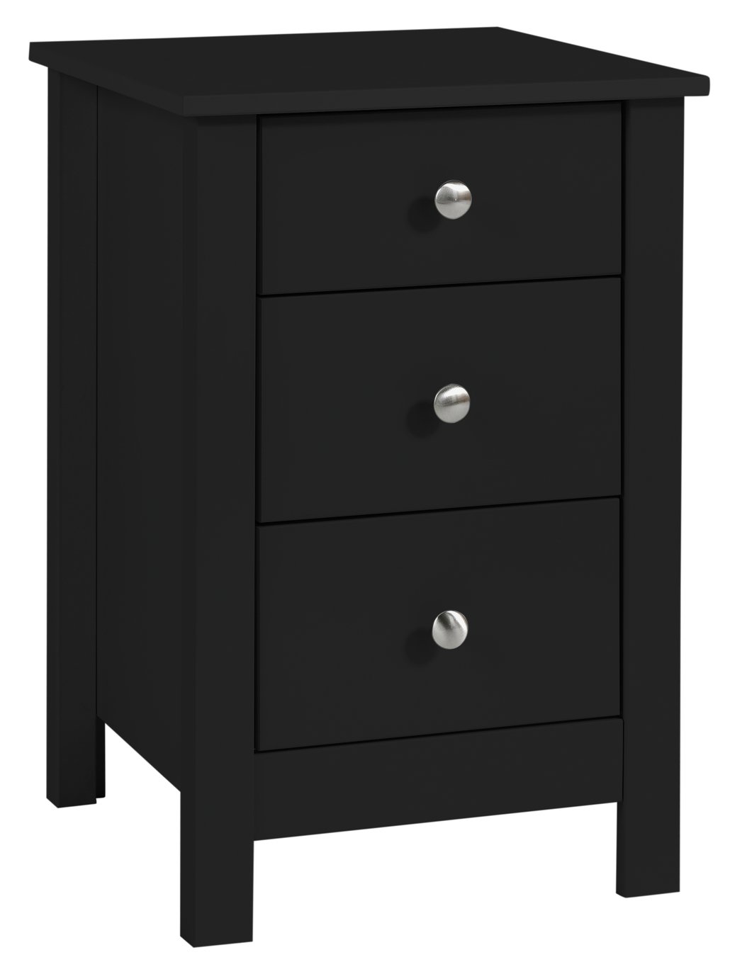 Habitat Osaka 3 Drawer Bedside Table - Black