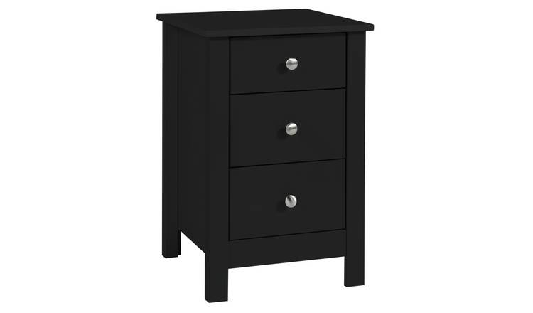 Buy Argos Home Osaka 3 Drawer Bedside Table Black Bedside