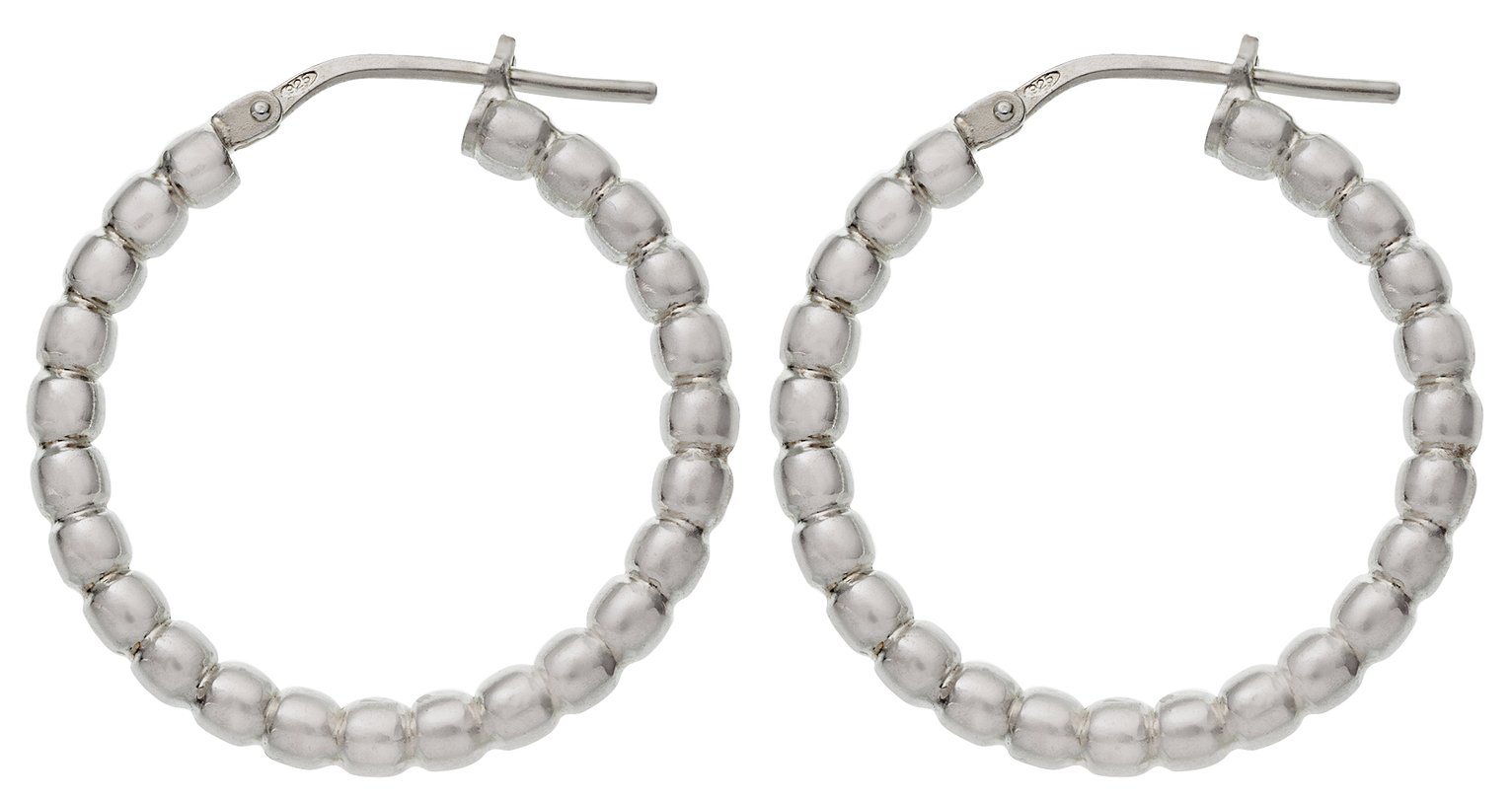 Revere Italian Sterling Silver 20mm Bead Hoop Earrings Review