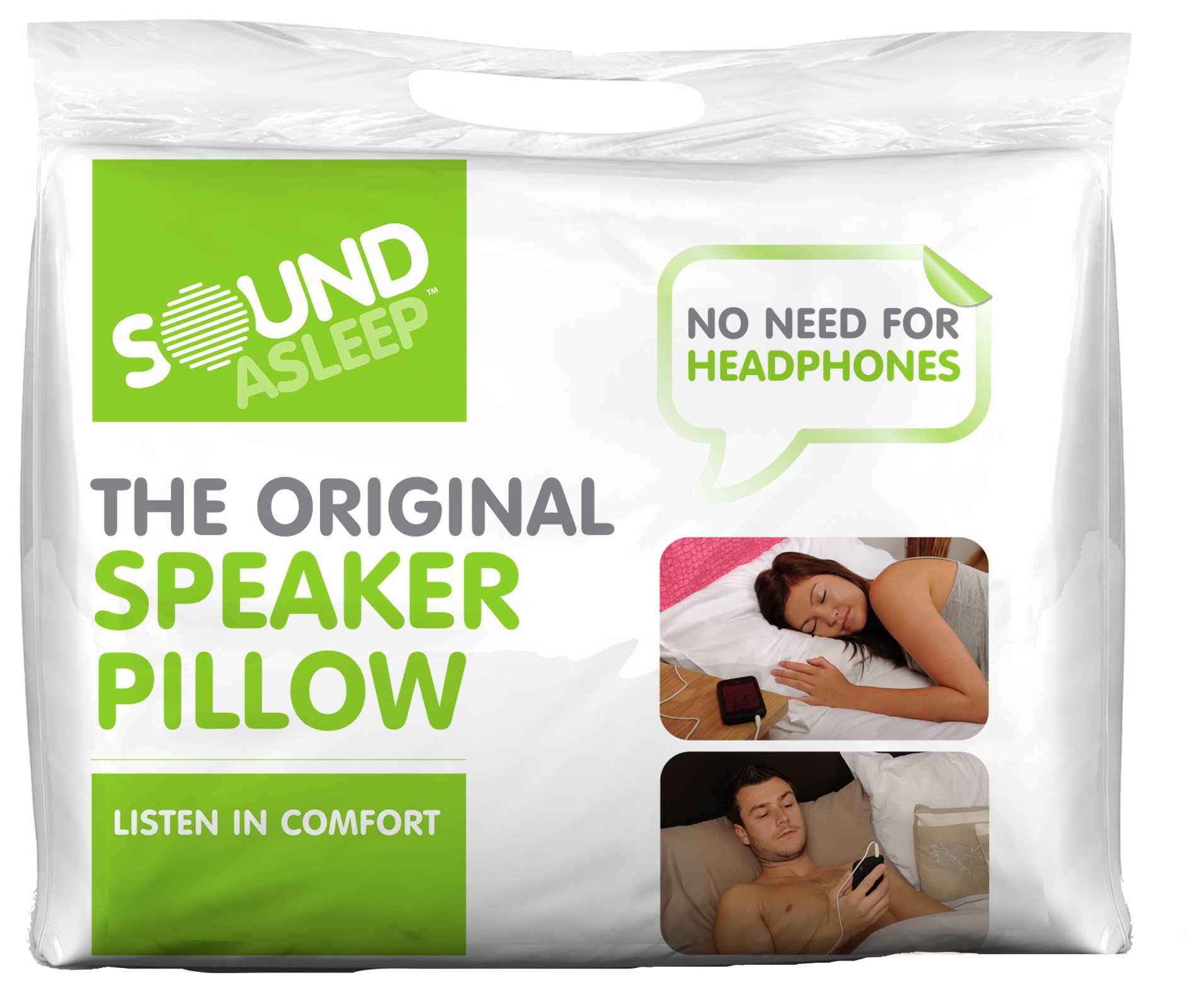 Sound Asleep Pillow with Hidden Speaker 