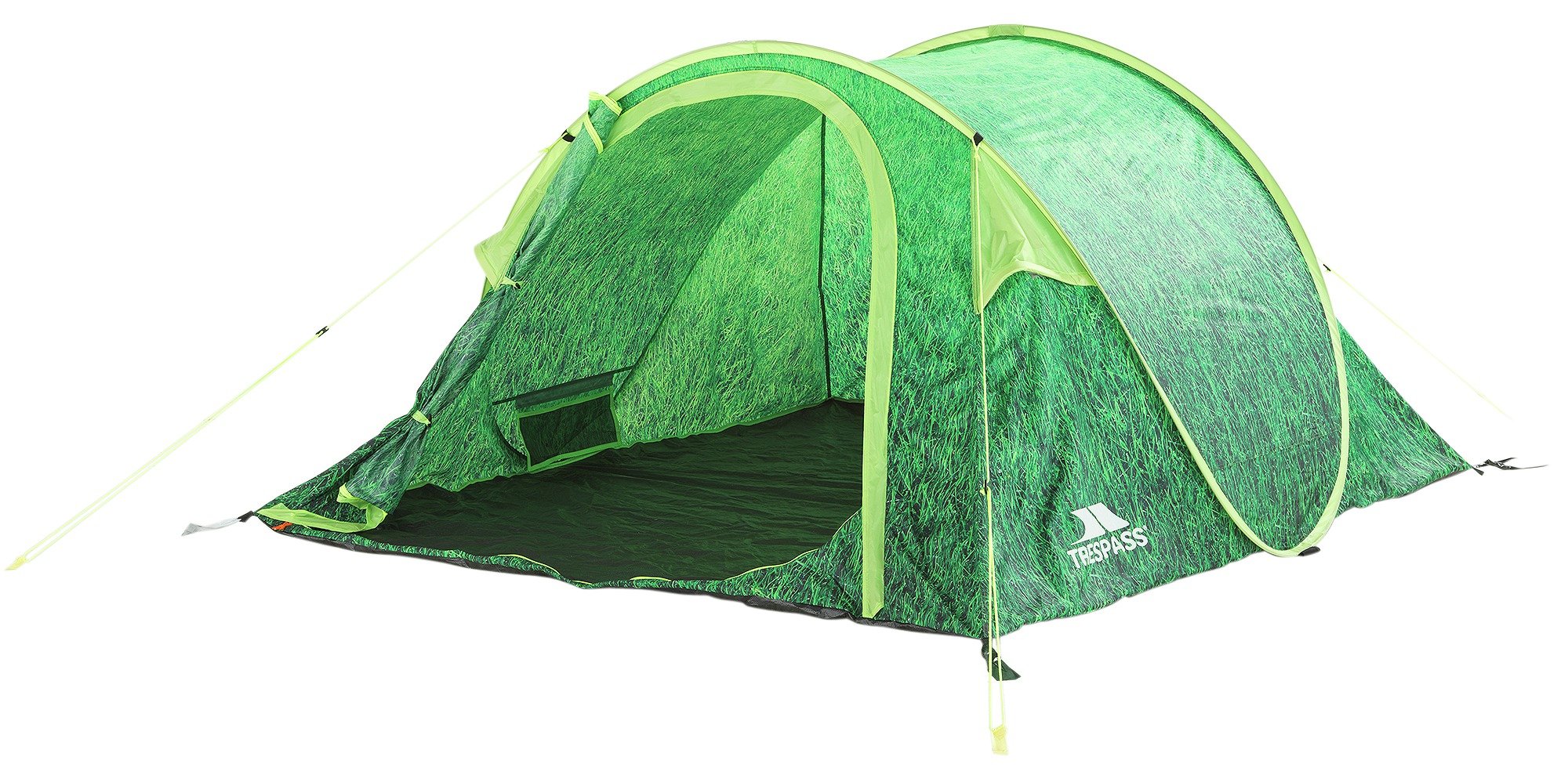 Trespass 4 Man 1 Room Pop Up Tunnel Camping Festival Tent