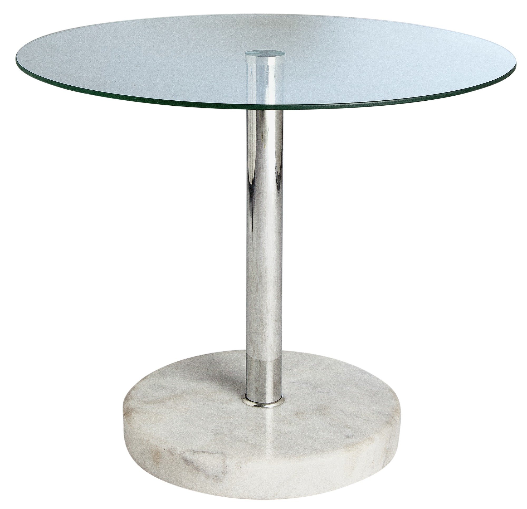 Argos Home Round Glass and Marble Effect End Table