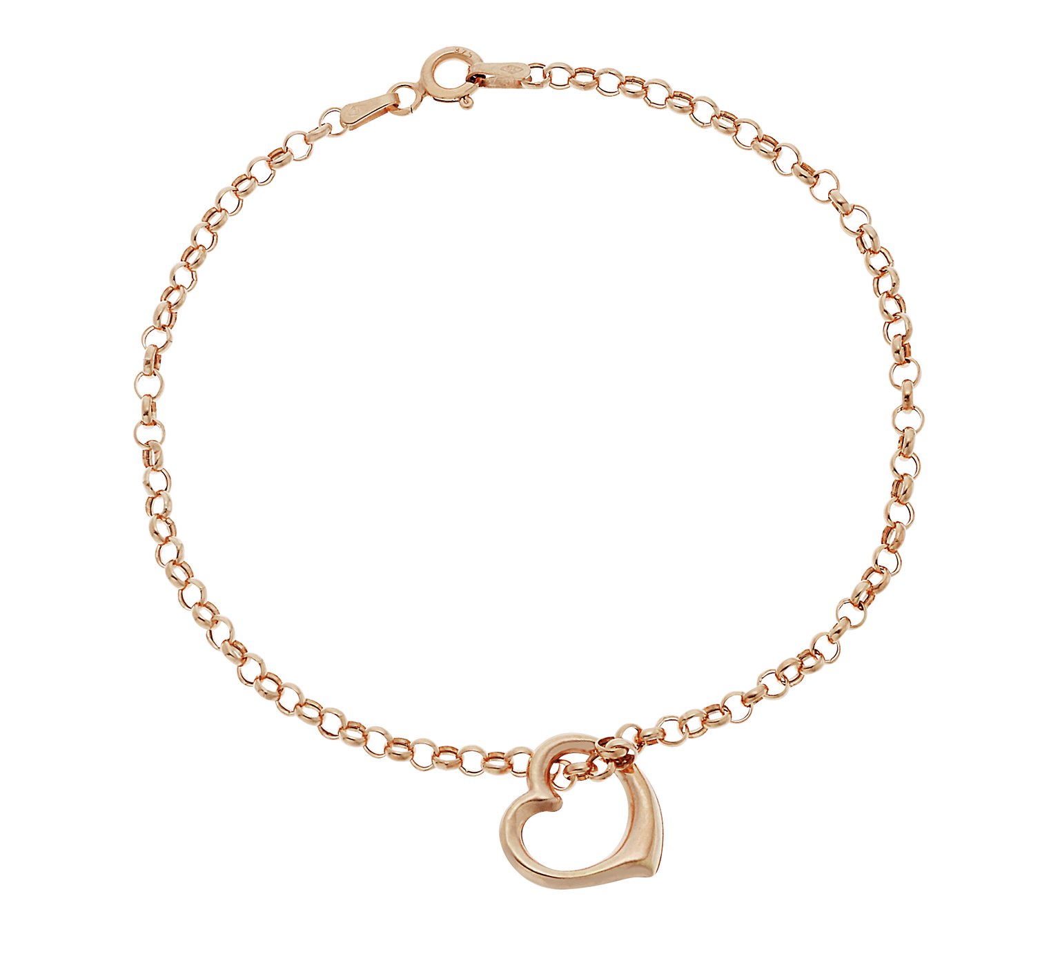 Revere 9ct Rose Gold Floating Heart Bracelet Review