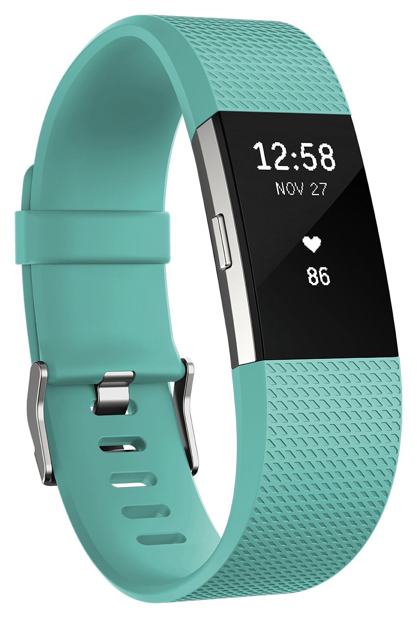 Fitbit Charge 2 HR + Fitness Large Wristband - Teal