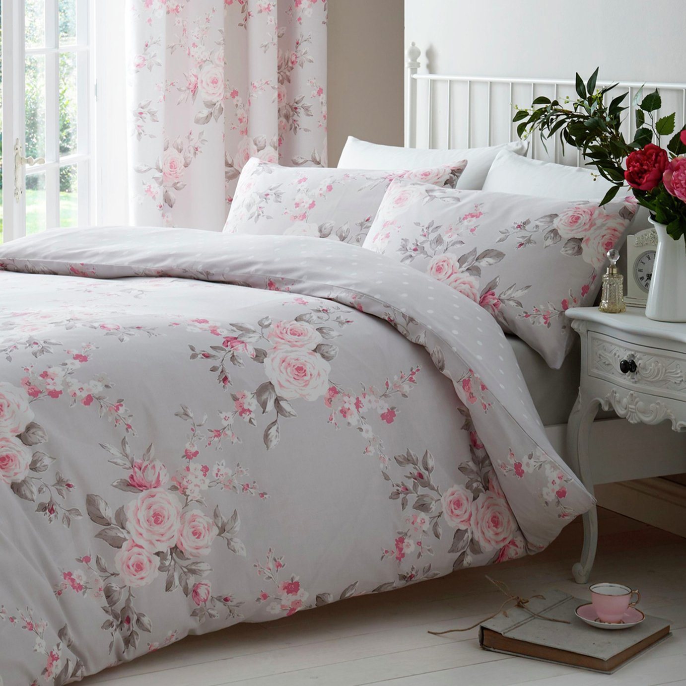 Catherine Lansfield Canterbury Floral Bedding Set - Double