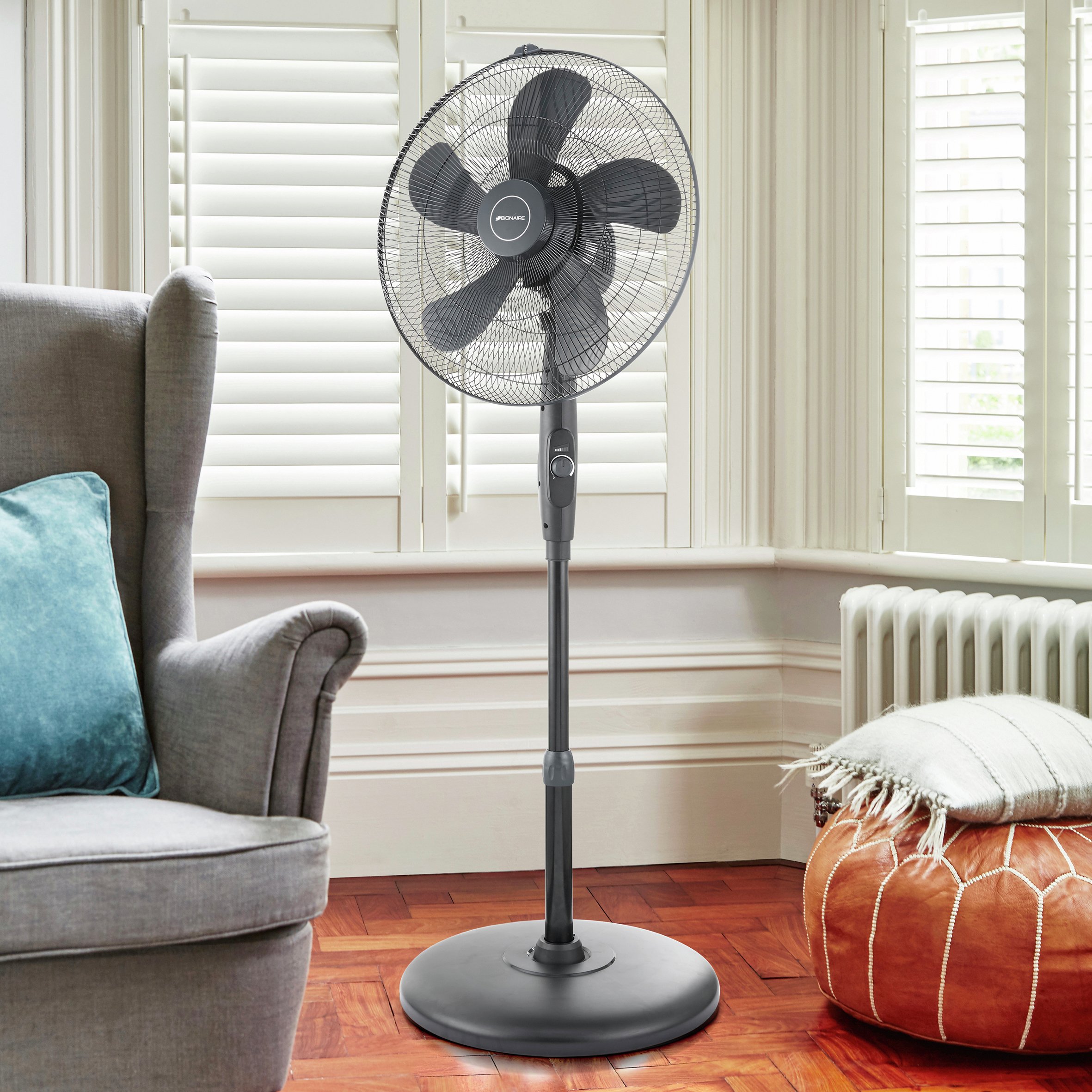 Bionaire Black High Performance Pedestal Fan Environment Cool 16