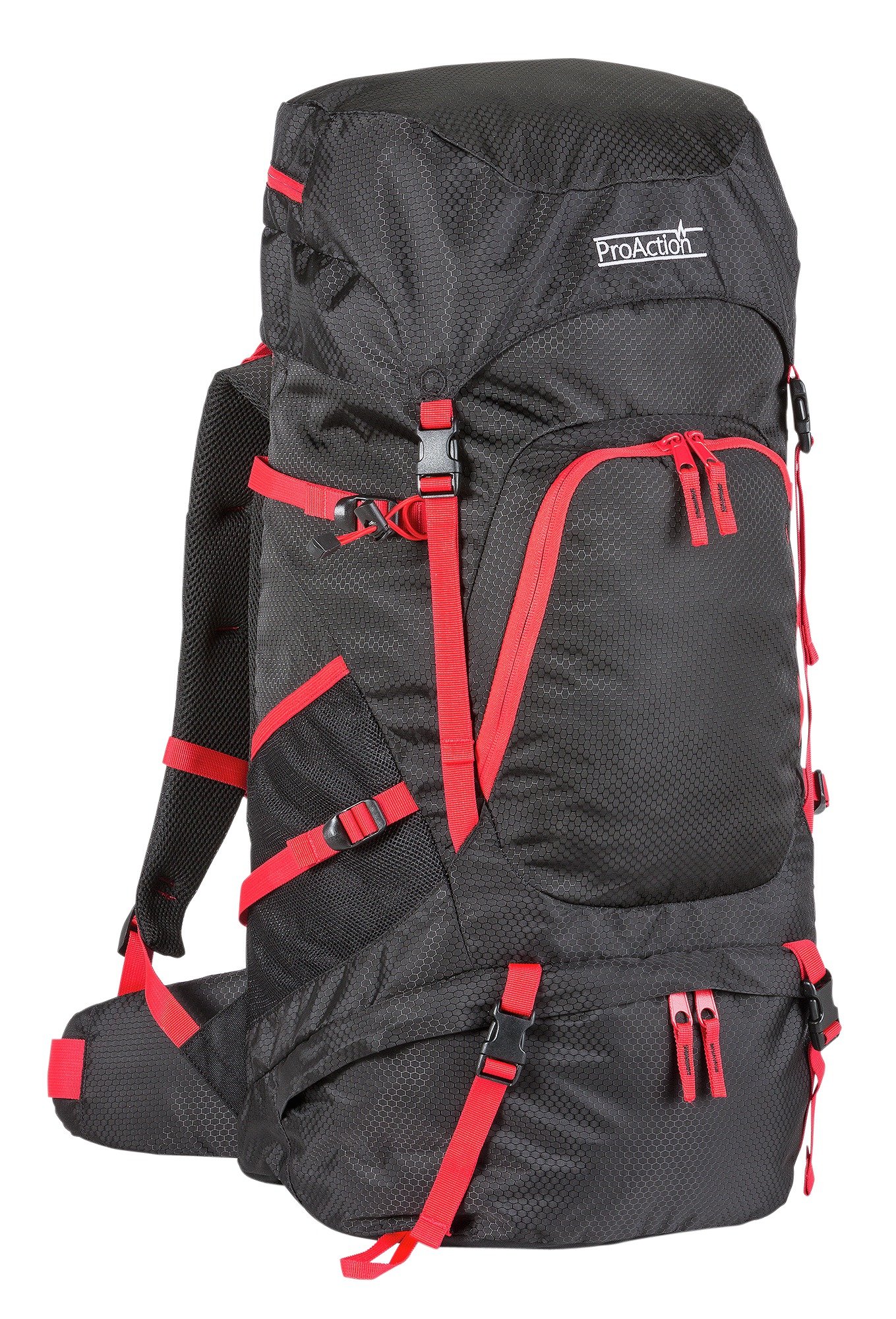 ProAction 65L Backpack - Black and Red