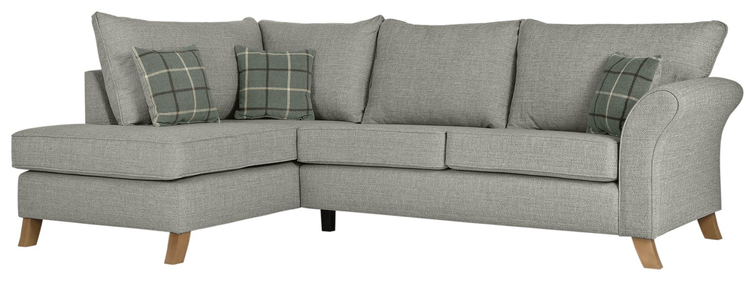 Argos Home Kayla Left Corner Fabric Sofa -Light Grey Review