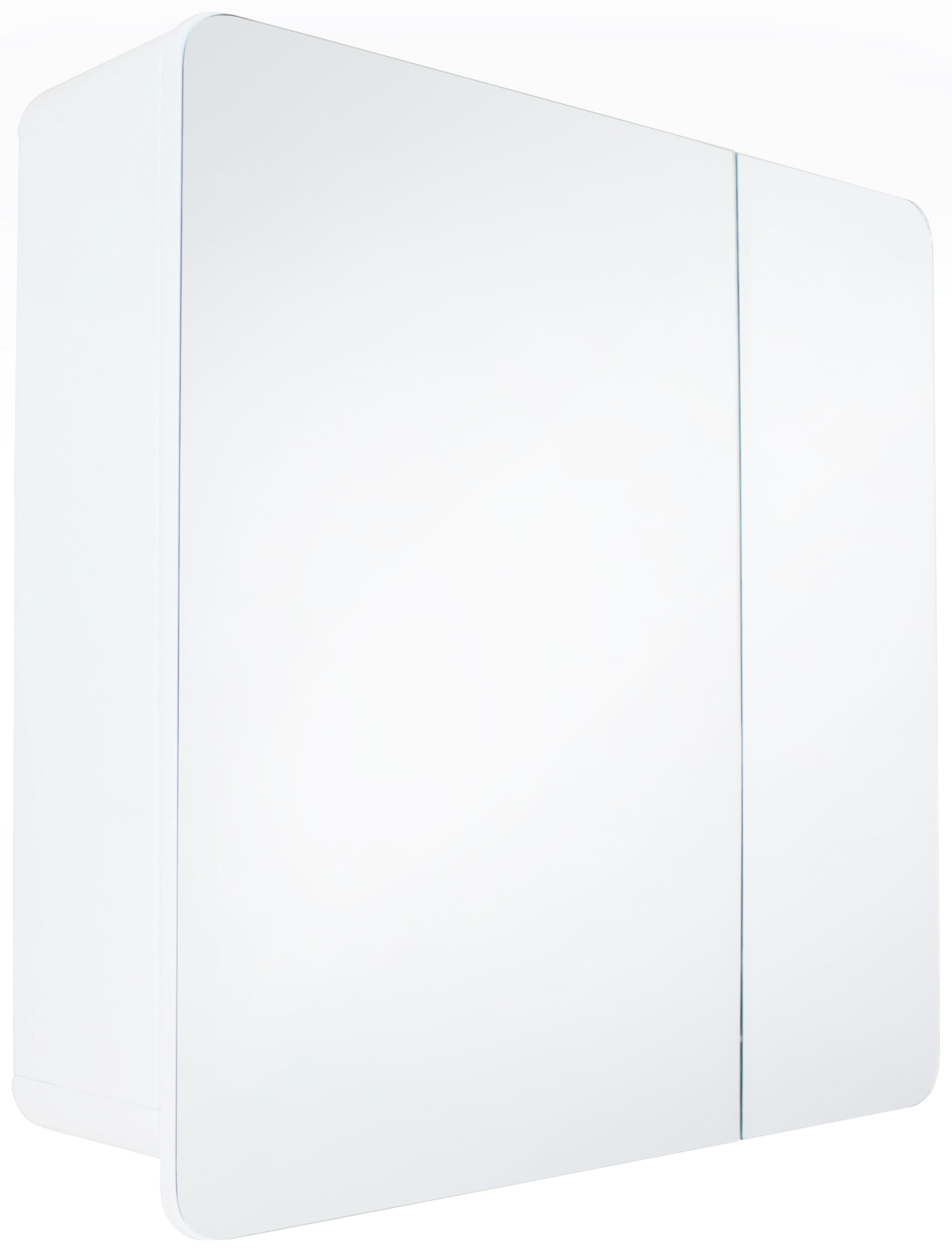 Argos Home Curve 2 Door Mirrored Bathroom Cabinet - White