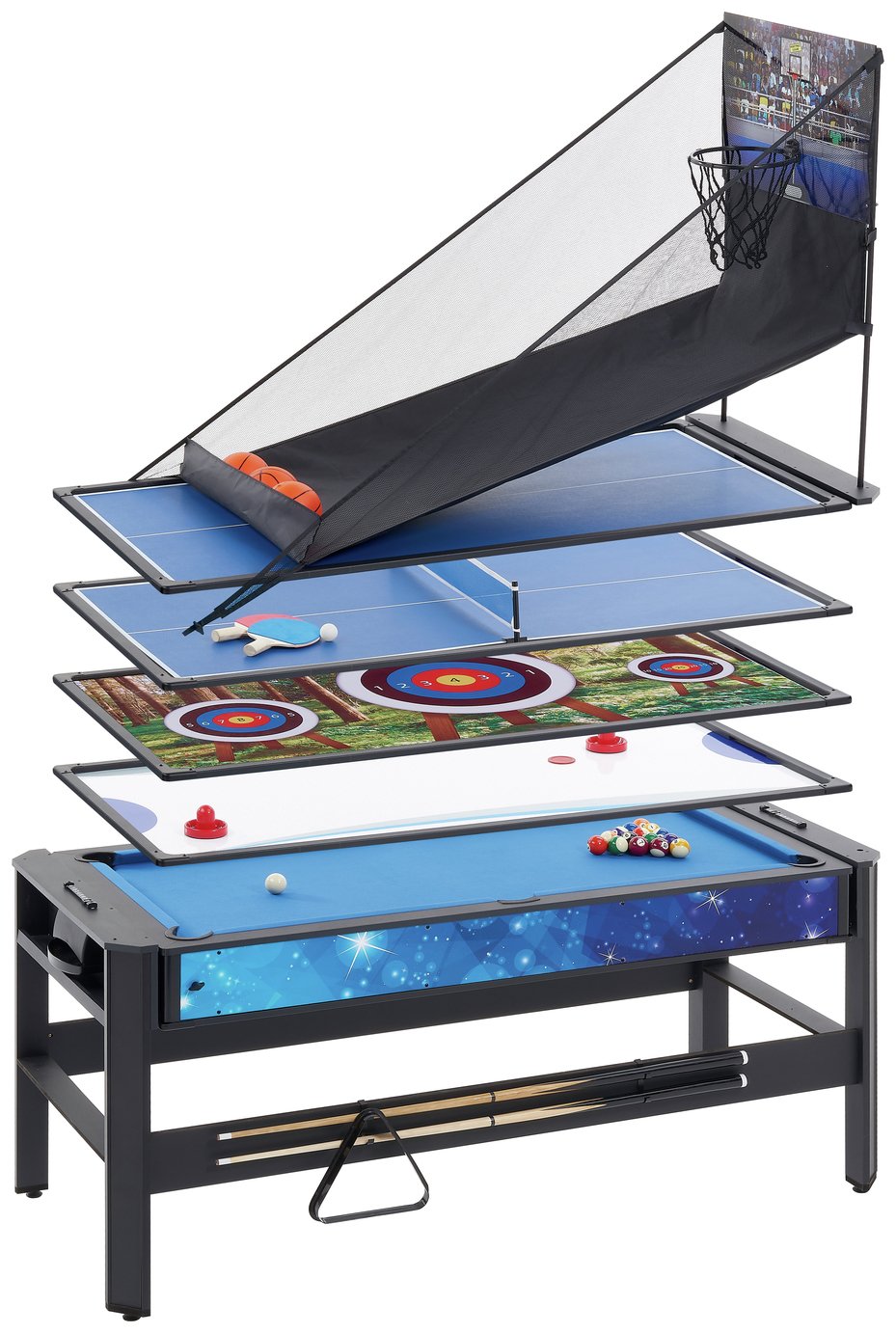 Mightymast 6ft Pentagon 5 in 1 Multigames Table