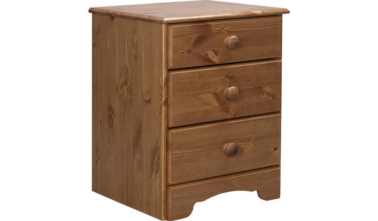 buy argos home nordic 3 drawer bedside cabinet - pine | bedside