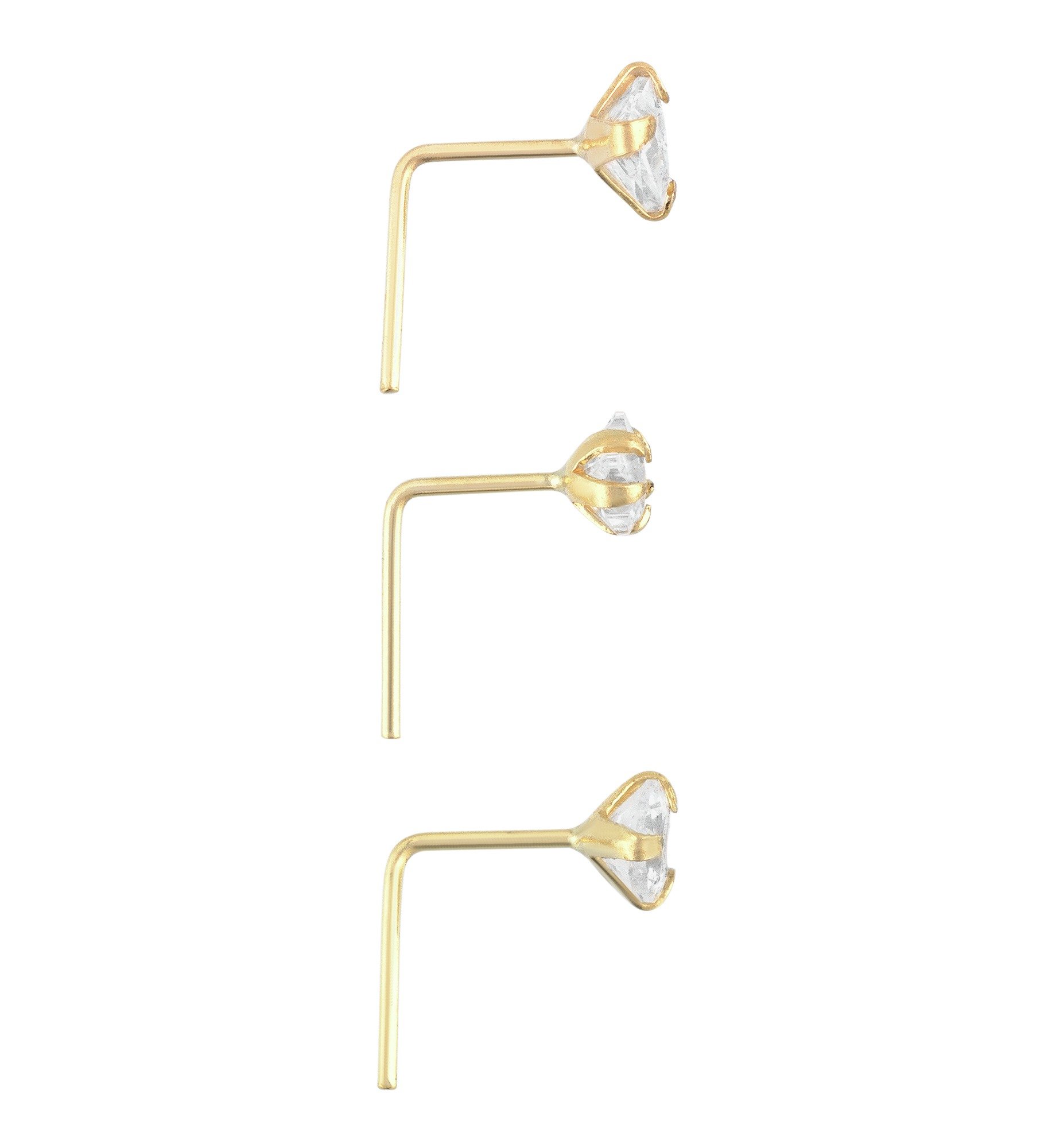 State of Mine 9ct Yellow Gold Crystal Nose Studs Review