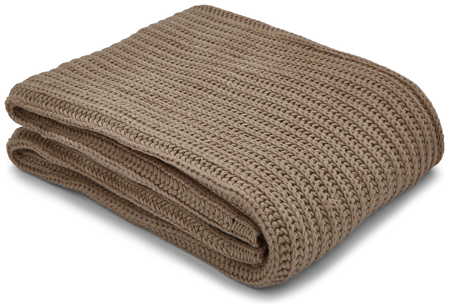 Catherine Lansfield Chunky Knit Throw 125x150cm - Natural