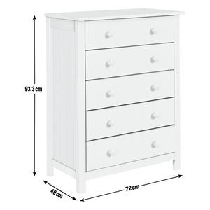 Buy Argos Home Scandinavia 5 Drawer Chest White Chest of