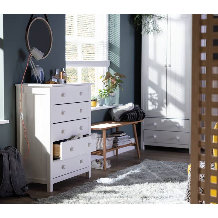 Argos Home Scandinavia 5 Drawer Chest - White 0